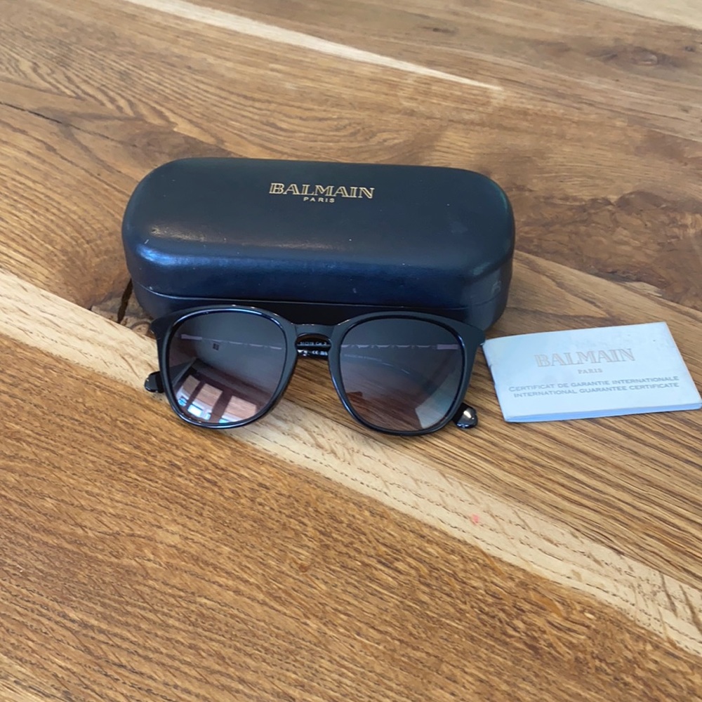 - Balmain sunglasses and case